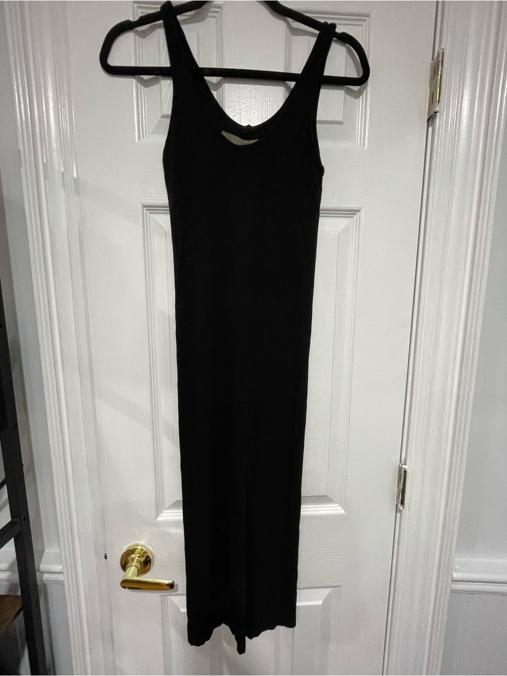 Enza Costa Black Tank Maxi Dress